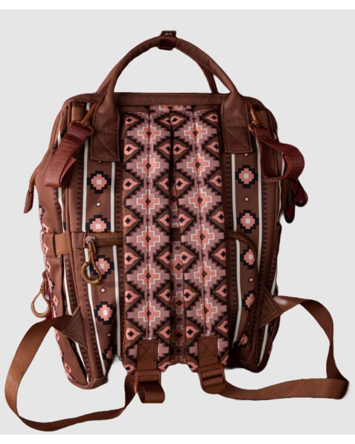 Image #2 - Wrangler Women's Callie Southwestern Print Diaper Bag, Brown, hi-res