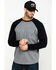 Image #1 - Hawx Men's Black Baseball Raglan Crew Long Sleeve Work Shirt - Tall, , hi-res
