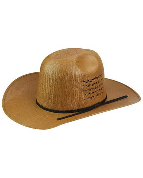 Bailey Men's Deen Adobe Ribbon Western Straw Hat, Beige/khaki, hi-res