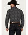 Image #4 - Panhandle Men's Paisley Print Long Sleeve Snap Performance Western Shirt, Charcoal, hi-res