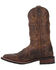 Laredo Men's Arlo Bucklace Fancy Sidewinder Western Boots - Broad Square Toe , Brown, hi-res
