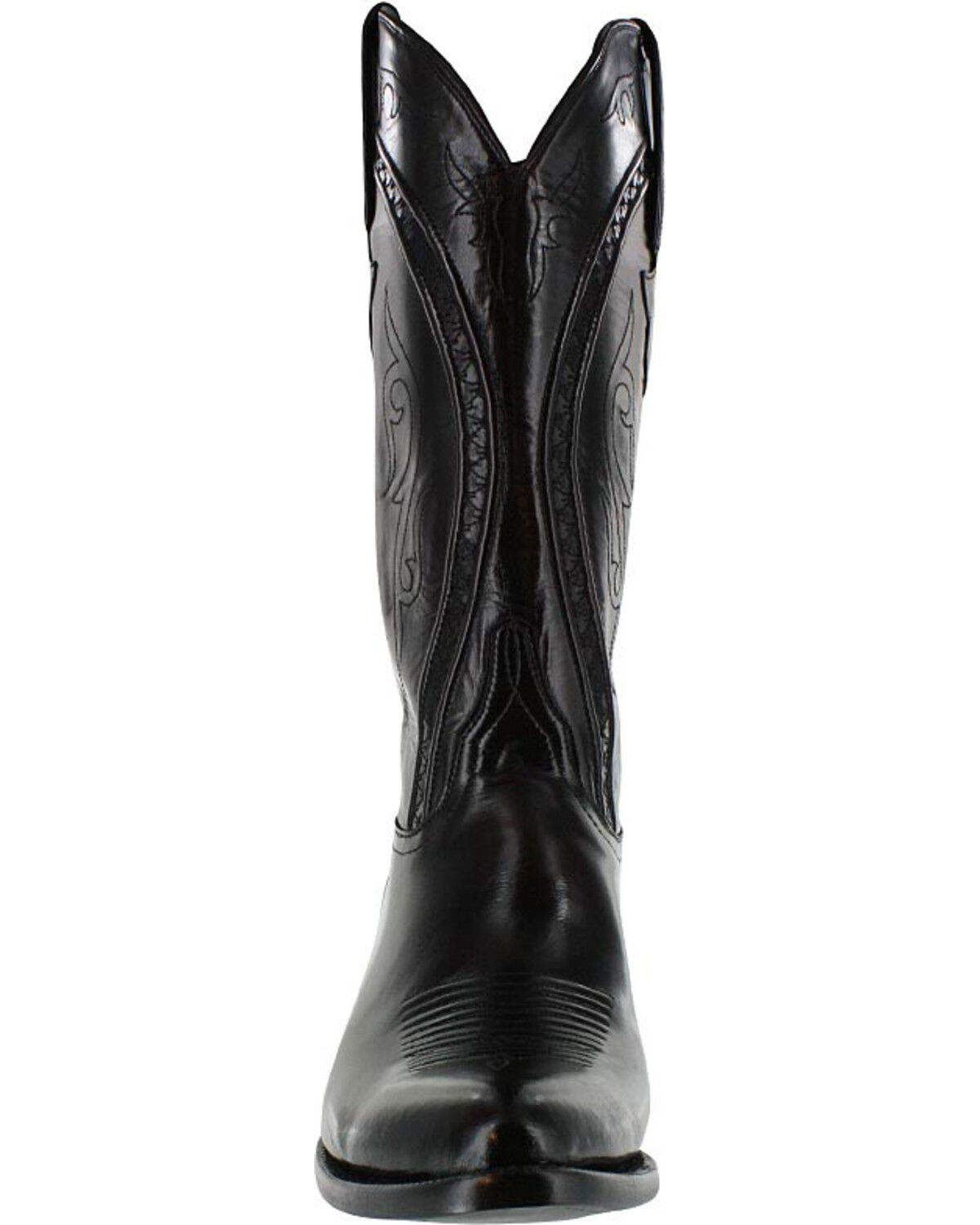 Image #4 - Lucchese Men's Embroidered Western Boots, Black Cherry, hi-res