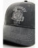 Moonshine Spirit Men's Embroidered Whiskey Life Skull Solid Ball Cap, Grey, hi-res
