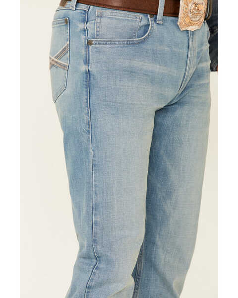 Wrangler 20X Men's Beech Light Wash Stretch Slim Straight Jeans , Blue, hi-res