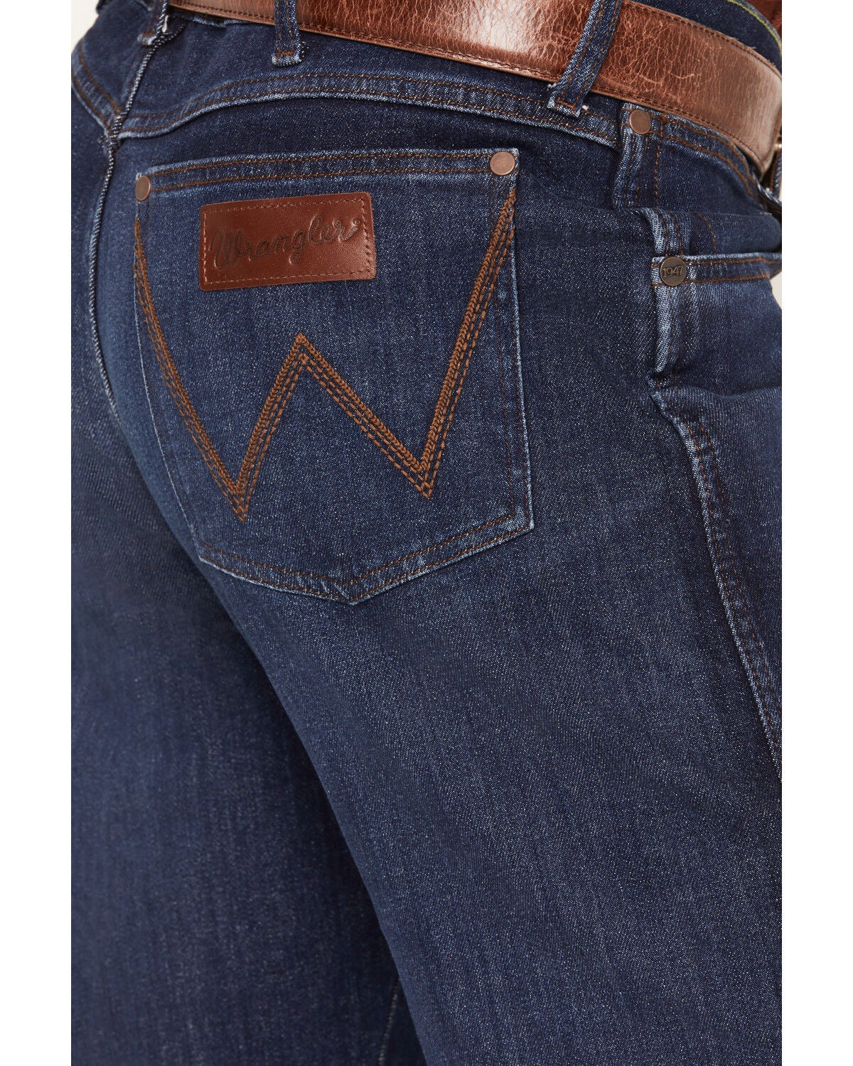 Image #4 - Wrangler Retro Men's 88MWZ Ridge Dark Wash Slim Straight Stretch Denim Jeans, Dark Wash, hi-res
