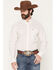 Image #1 - Ariat Men's Pauly Geo Print Long Sleeve Button-Down Western Shirt, White, hi-res