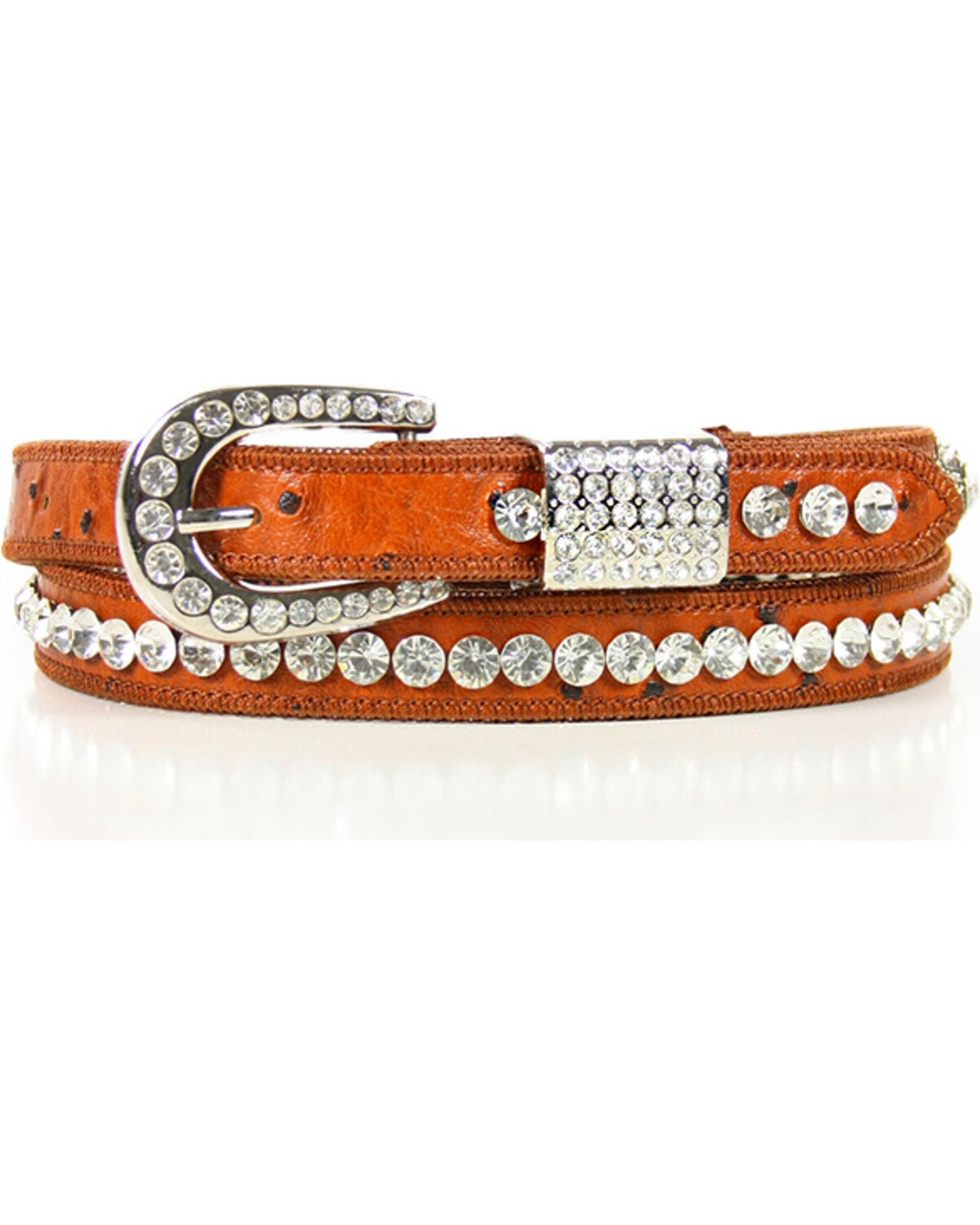 Shyanne&reg; Women's Rhinestone Belt, Brown, hi-res