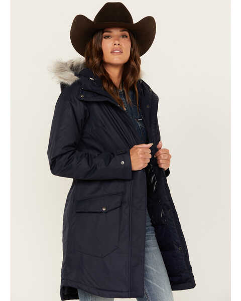 Image #2 - Columbia Women's Suttle Mountain™ Long Insulated Jacket, Navy, hi-res