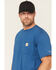 Image #2 - Carhartt Men's Delmont Force&reg; Short Sleeve T-Shirt, Light Blue, hi-res