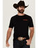 Image #2 - Ariat Men's Denim Badge Logo Short Sleeve Graphic T-Shirt, , hi-res