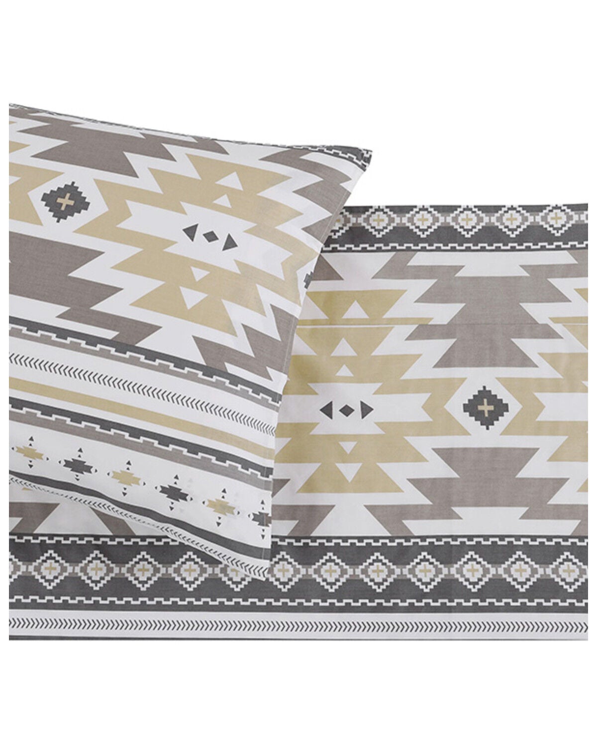 HiEnd Accents 200TC Cotton Desert Sage 4 Piece Sheet Set - Queen Size, Multi, hi-res