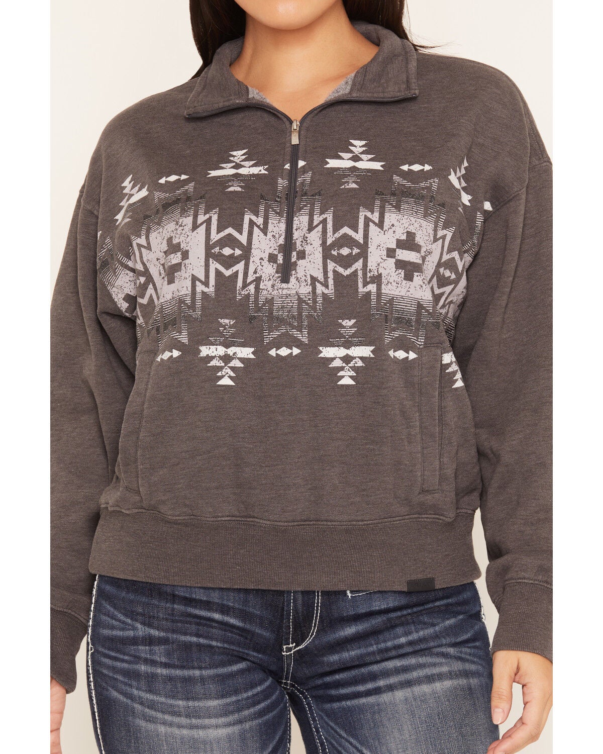 Image #3 - Ariat Women's Fern 1/2 Zip Pullover, Black, hi-res