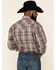 Image #3 - Stetson Men's Gray Adobe Large Plaid Long Sleeve Western Shirt, Grey, hi-res