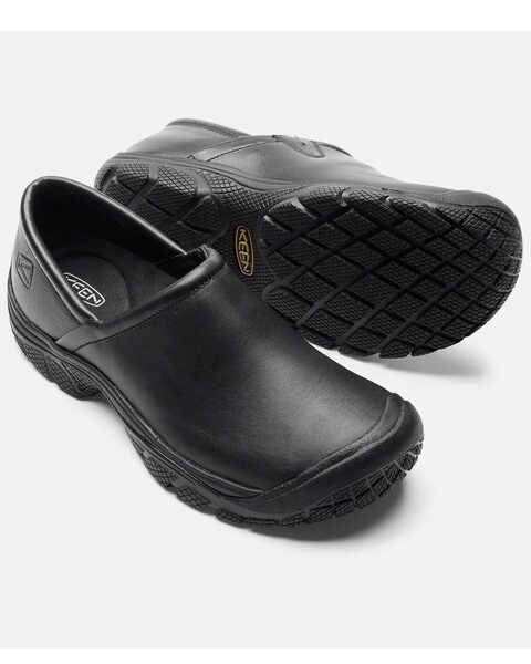 Keen Men's PTC Slip-On Work Shoes - Round Toe, Black, hi-res