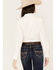 Image #4 - RANK 45® Women's Textured Long Sleeve Pearl Snap Western Riding Shirt, White, hi-res