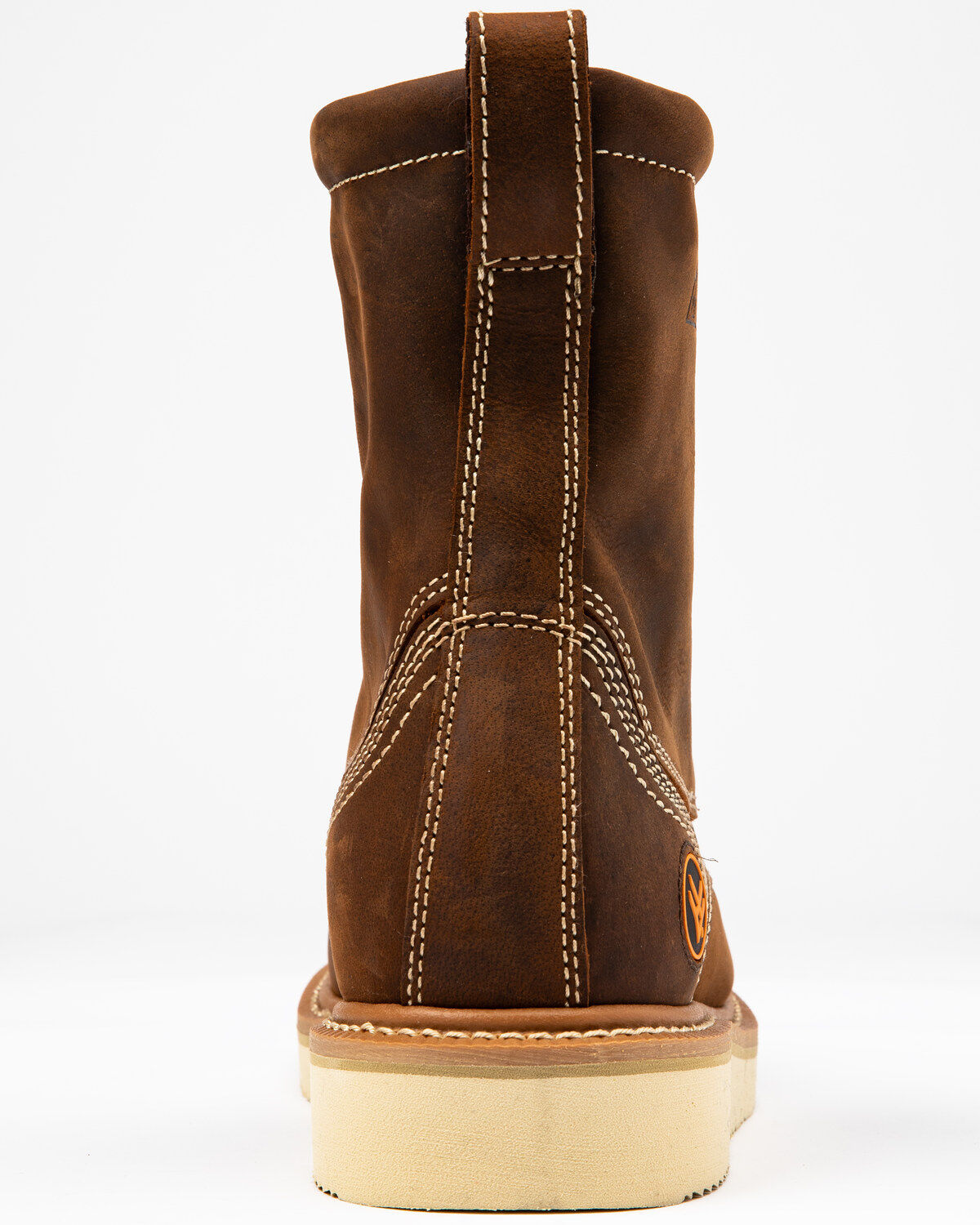Image #5 - Hawx Men's 8" Grade Work Boots - Moc Toe, Brown, hi-res