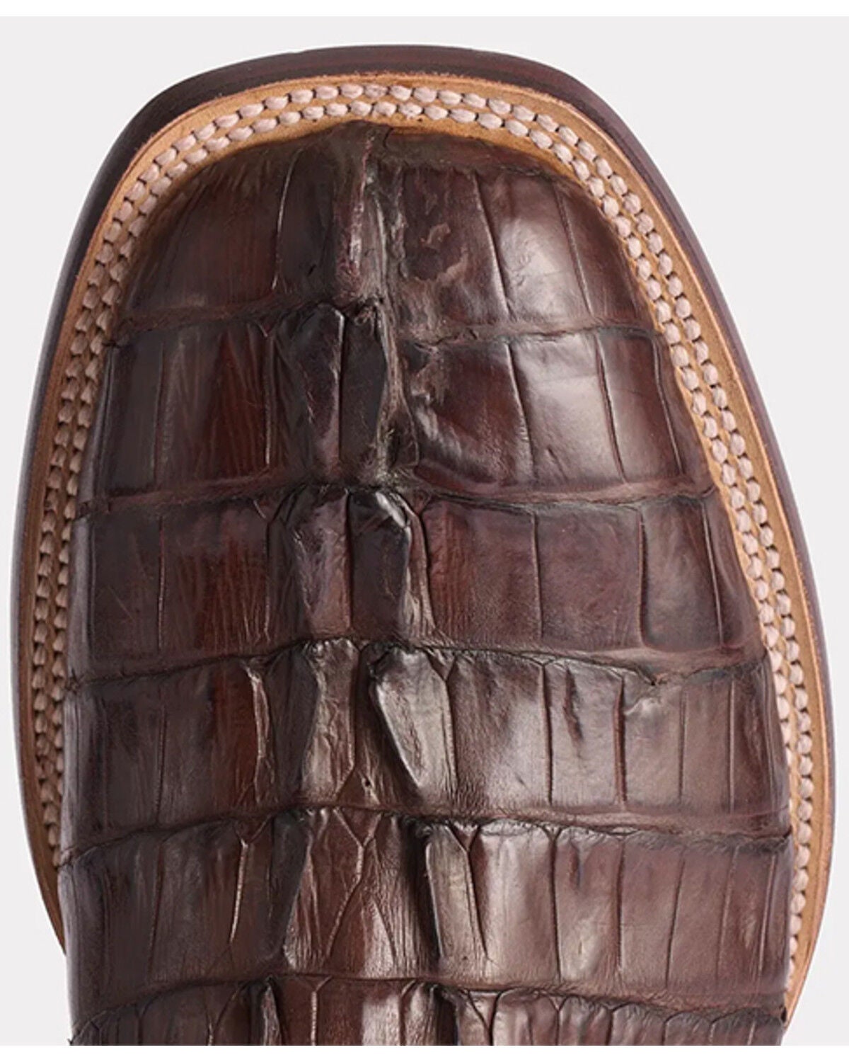Image #5 - Lucchese Men's Hendrik Exotic Caiman Western Boots - Broad Square Toe, Chocolate, hi-res