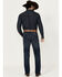 Image #3 - Blue Ranchwear Men's Bandera Wash Bronson Slim Straight Stretch Denim Jeans, Dark Wash, hi-res