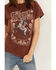 Image #3 - Youth in Revolt Women's Cowgirl Wild West Short Sleeve Graphic Tee, Brown, hi-res