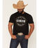 Image #1 - Cinch Men's Boot Barn Exclusive Logo Short Sleeve Graphic T-Shirt, Black, hi-res