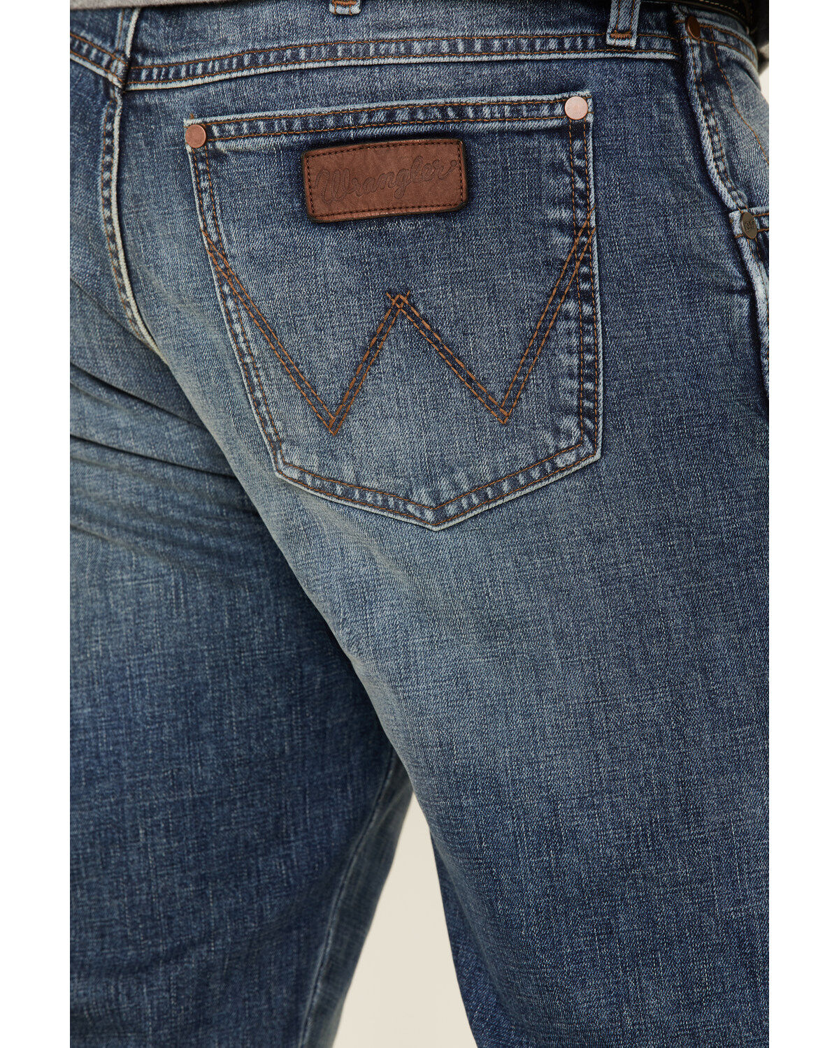 Image #4 - Wrangler Retro Men's Cleburn Med Stretch Slim Straight Jeans , Blue, hi-res