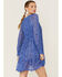 Beyond The Radar Women's Long Sleeve Knit Mini Dress, Blue, hi-res
