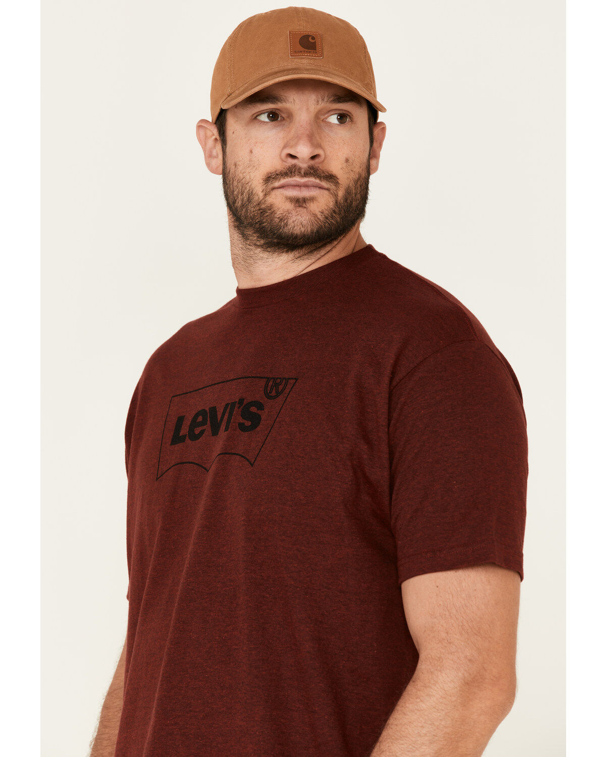 Image #4 - Levi's Men's Crimson Batwing Logo Graphic T-Shirt, Dark Red, hi-res