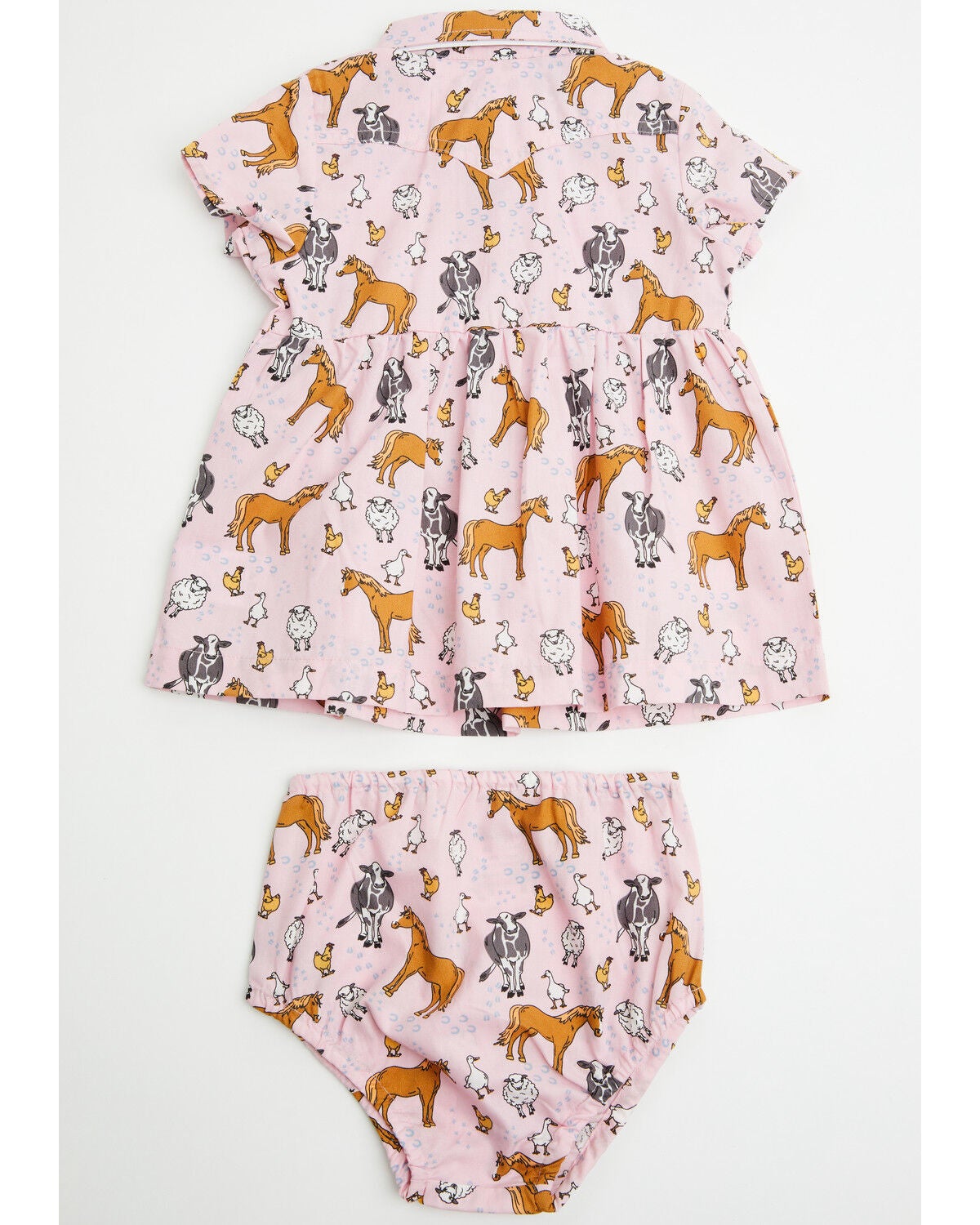 Image #3 - Wrangler Infant Girls' Farm Animal Print Dress Set - 2 Piece, Pink, hi-res