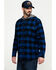 Image #3 - Hawx Men's Blue Monteta Plaid Hooded Long Sleeve Shirt Work Jacket - Tall, , hi-res