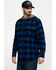 Image #3 -  Hawx Men's Blue Monteta Plaid Hooded Long Sleeve Shirt Work Jacket - Tall , , hi-res
