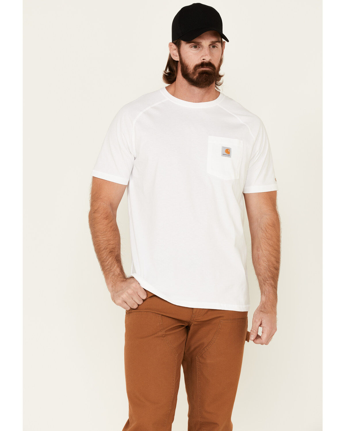 Image #1 - Carhartt Men's White Force Cotton Short Sleeve Work T-Shirt, , hi-res