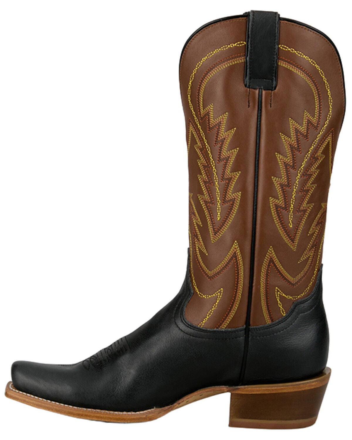 Image #3 - Tony Lama Men's Beau Tall Western Boots - Square Toe, Black/tan, hi-res