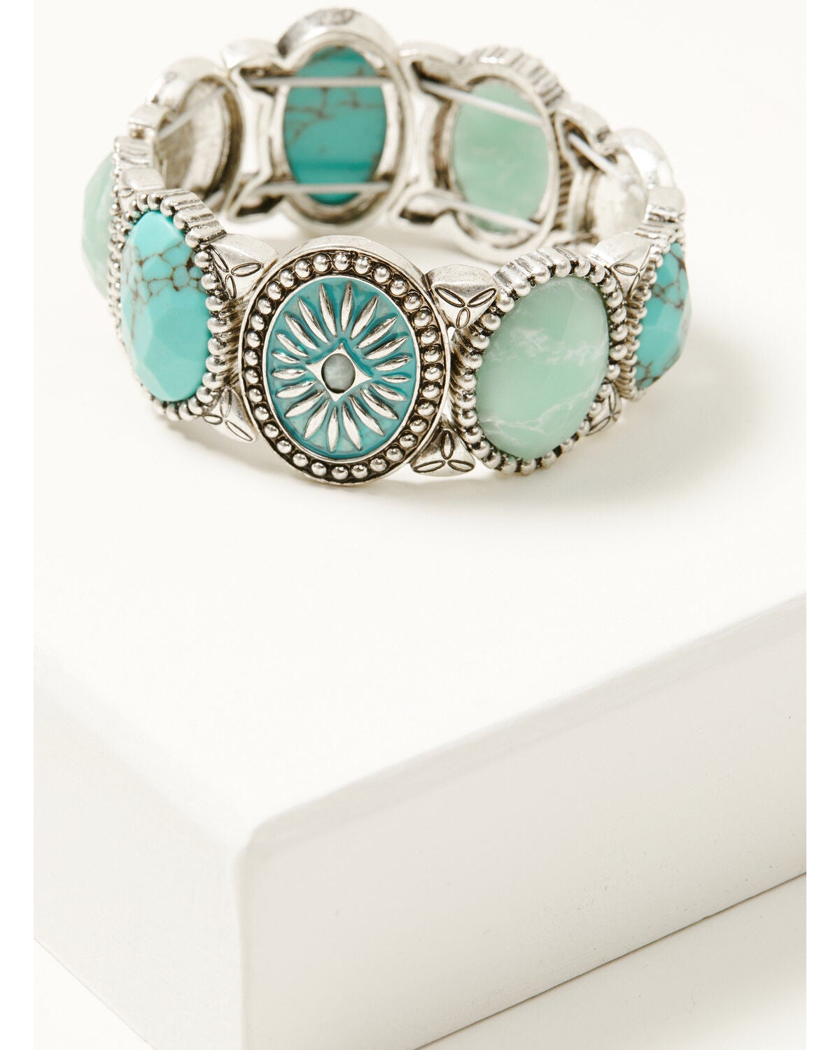 Lainey Wilson Women's Stone Stretch Bracelet, Silver, hi-res