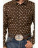 Image #3 - Cody James Men's Reign In Striped Print Long Sleeve Snap Western Shirt - Tall, Chocolate, hi-res