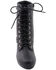 Image #5 - Milwaukee Leather Women's Lace Toe Toe Platform Boots - Round Toe, Black, hi-res