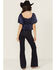 Image #3 - Wrangler Women's Bespoke Adalyn Dark Wash High Rise Flare Stretch Denim Jeans, Dark Wash, hi-res