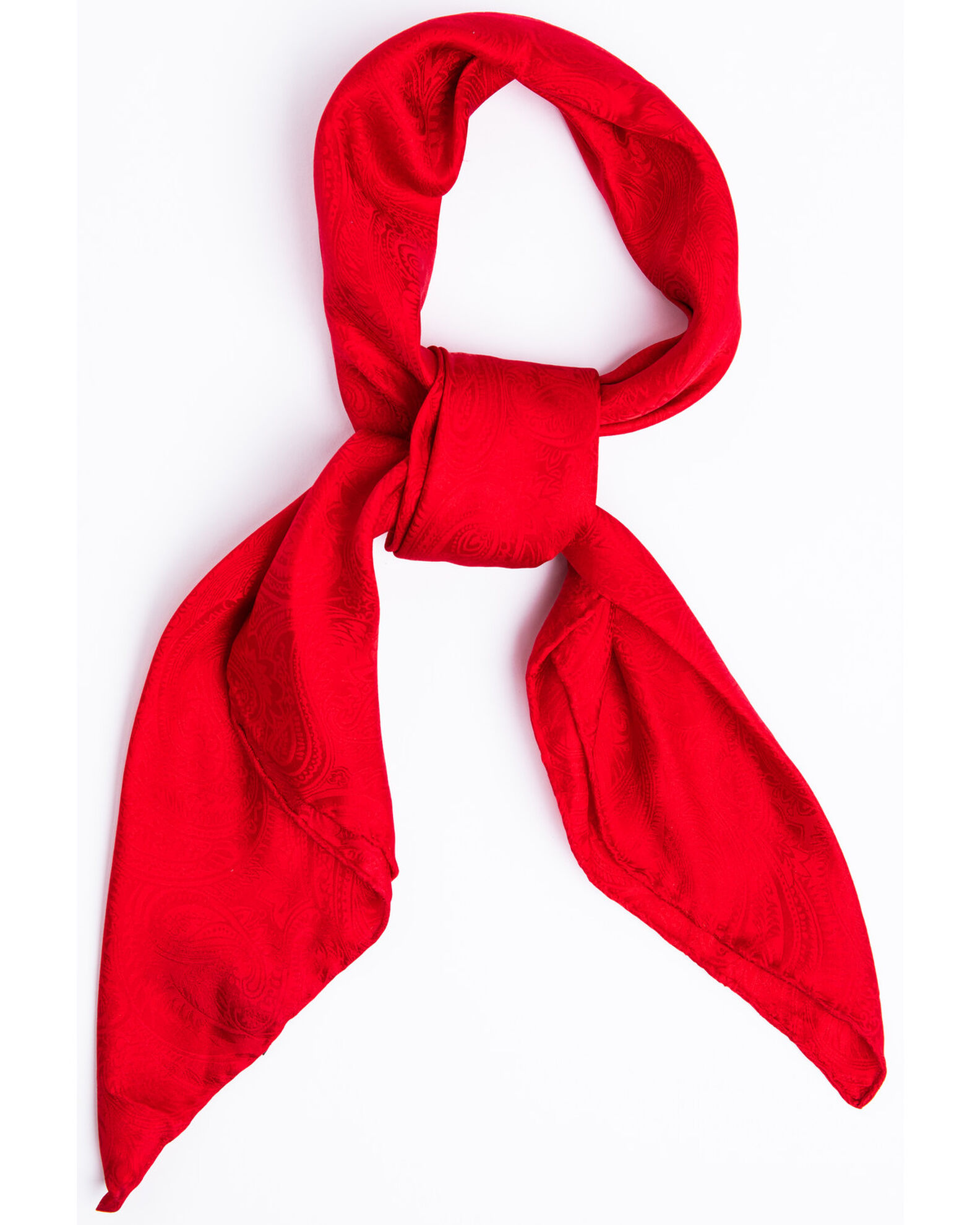 red silk scarf