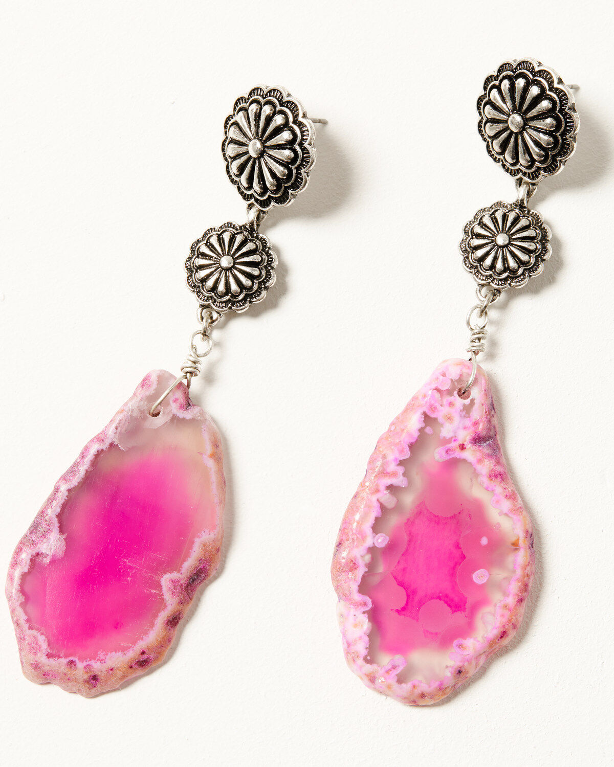 Image #2 - Shyanne Women's Prism Skies Geode Drop Earrings, Silver, hi-res
