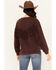Image #4 - Shyanne Women's Solid High-Low Fringe Long Sleeve Shirt, Chocolate, hi-res