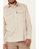 Hooey Men's Solid Habitat Sol Long Sleeve Snap Western Shirt , Tan, hi-res