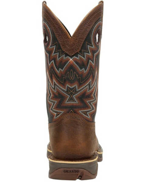 Image #4 - Durango Men's Rebel Chocolate Western Boots - Square Toe, , hi-res