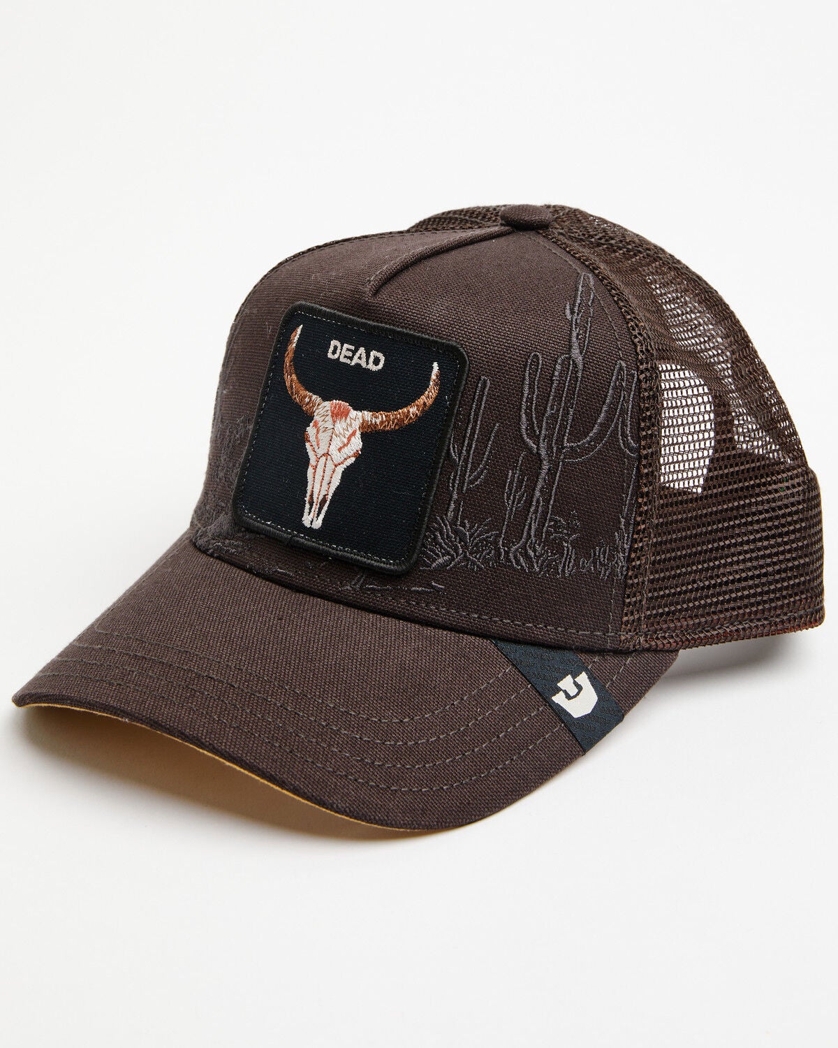 Goorin Bros Men's Badlands Skull Ball Cap, Brown, hi-res