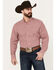 Image #1 - Ariat Men's Pro Series Dominick Classic Fit Long Sleeve Button Down Western Shirt, Dark Red, hi-res