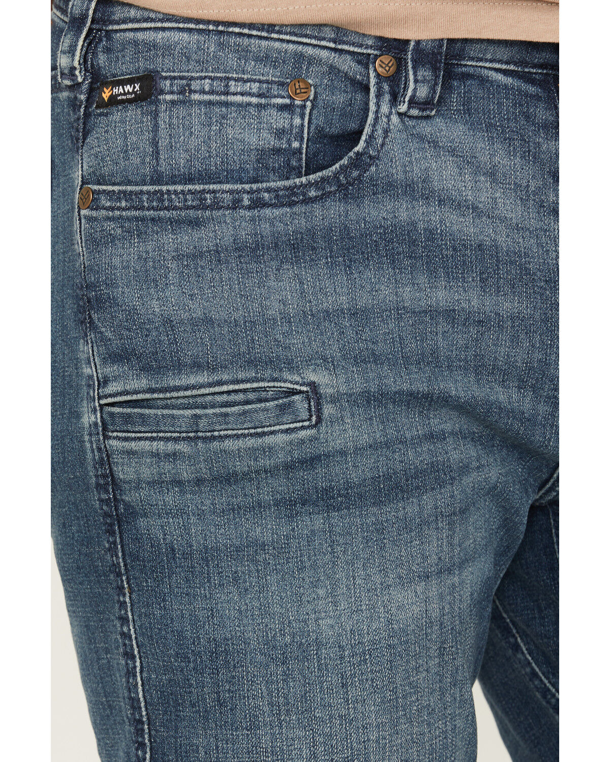 Image #2 - Hawx Men's Heritage Medium Wash Denim Work Jeans, Medium Wash, hi-res