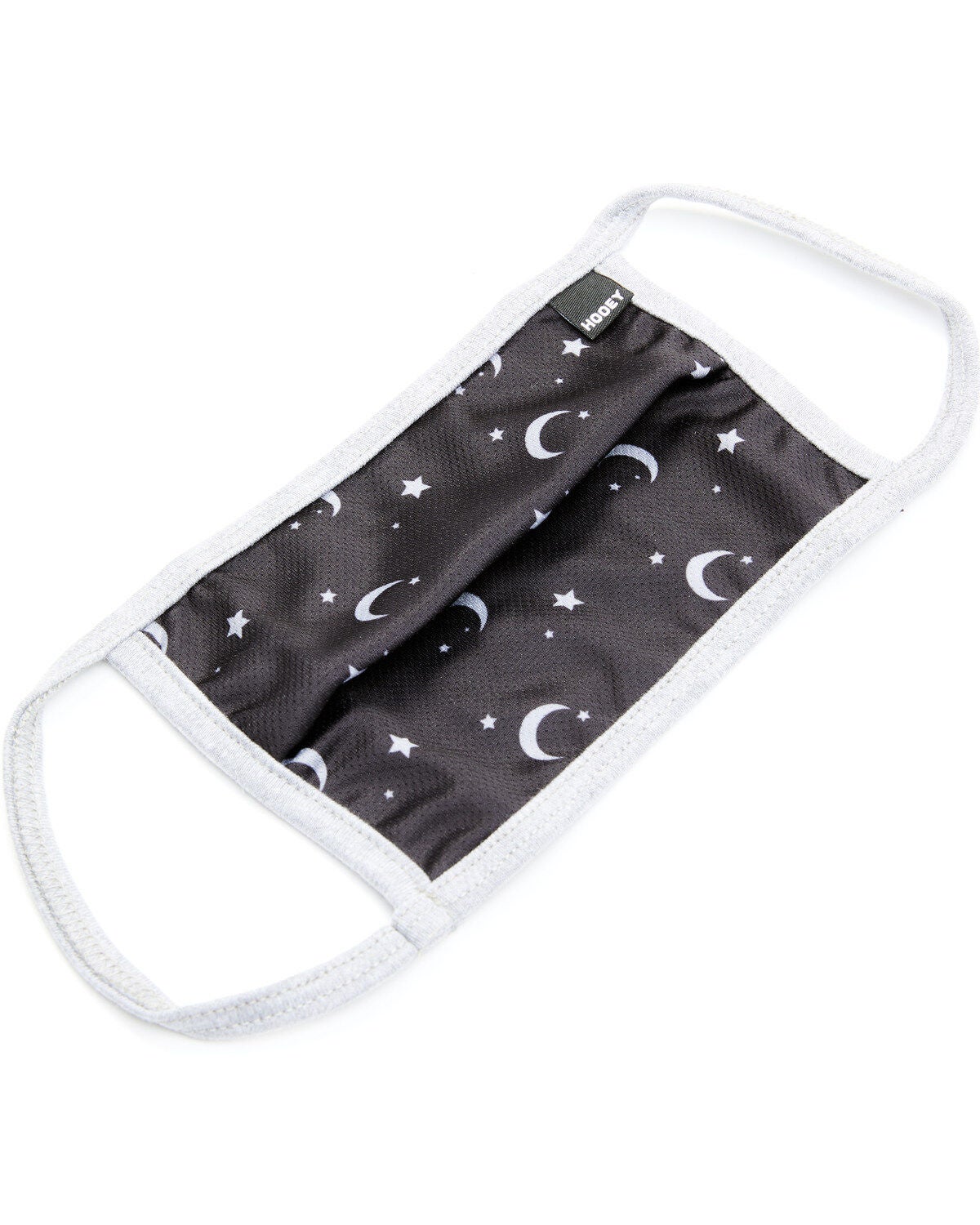 Image #1 - HOOey Grey Moon & Stars Print Face Mask., Charcoal, hi-res