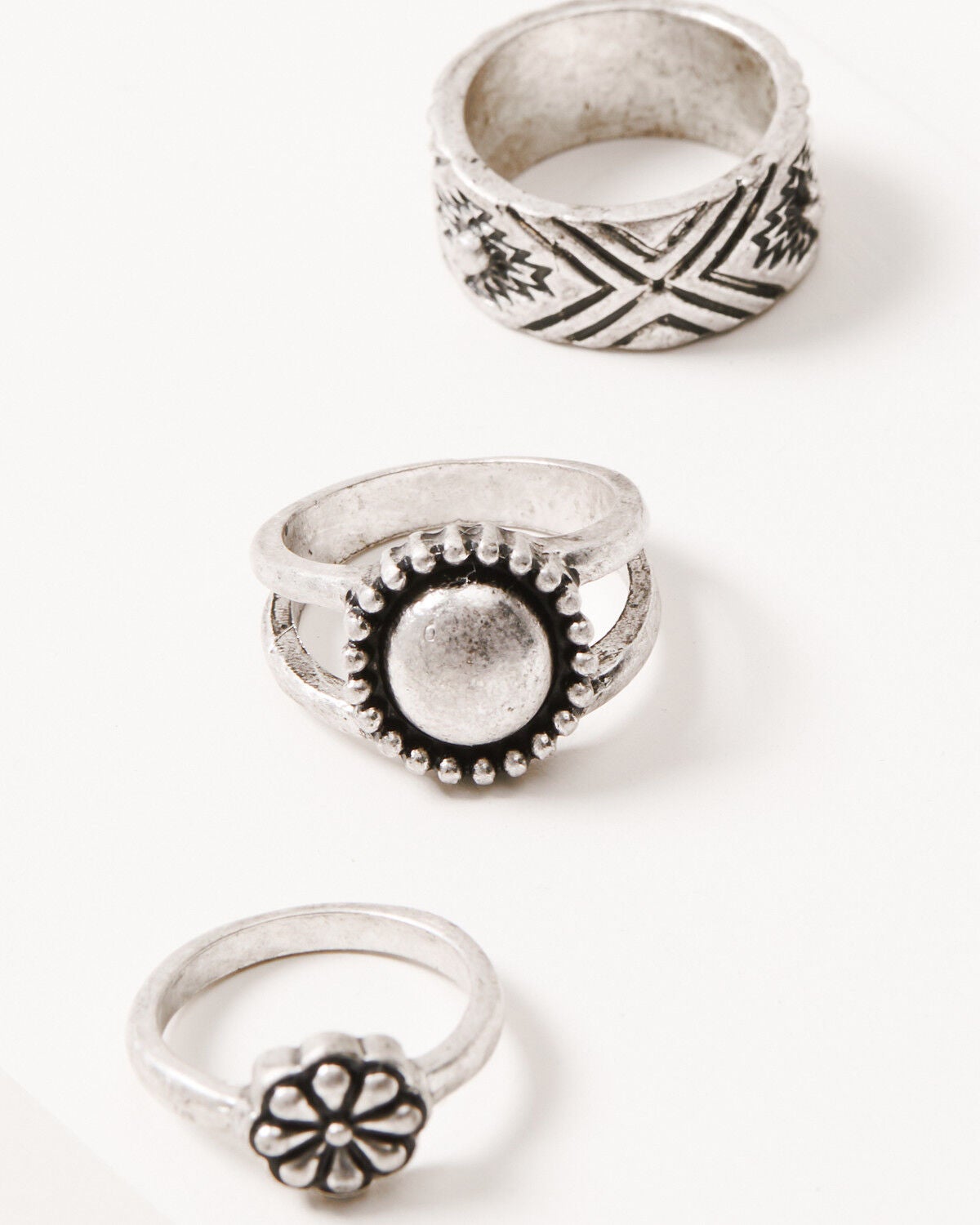 Shyanne Women's Shiloh Ridge Ridge Ring Set - 3 Piece, Silver, hi-res