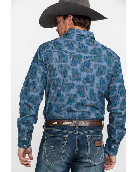 Image #2 - Wrangler Retro Men's Large Paisley Print Long Sleeve Western Shirt , , hi-res