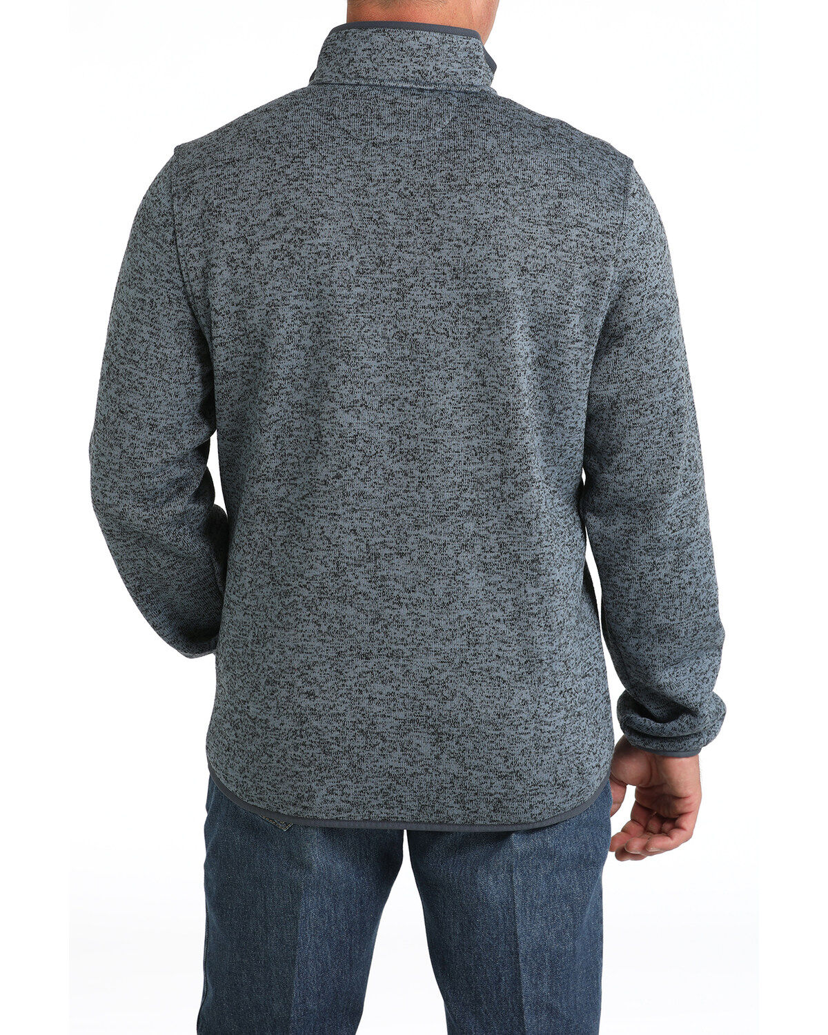 Image #3 - Cinch Men's Solid Quarter Snap Long Sleeve Pullover, Charcoal, hi-res