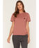 Image #1 - Carhartt Women's Irvine Relaxed Short Sleeve Work Shirt, Rose, hi-res