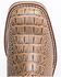 Cody James Little Boys' Gator Print Western Boots - Broad Square Toe, Brown, hi-res